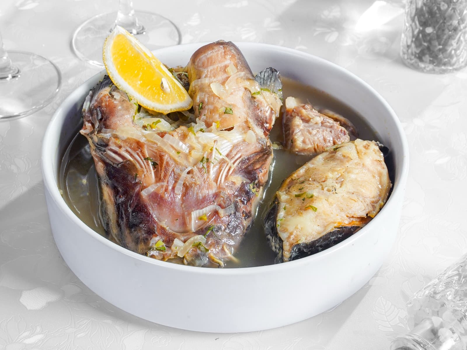 Soupe de poisson au poivre